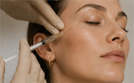 Injectable treatment being administered by Dr Jadeja